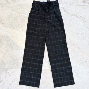 H&M Black White & Blue Wide Leg Work Pant